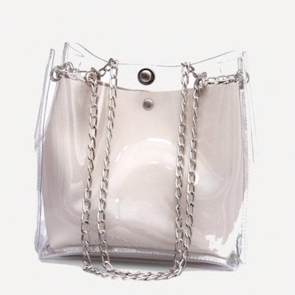 Emma Handbags - Last One!!! Clear Tote Bag with Removable Pouch!